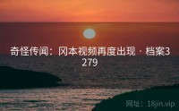 奇怪传闻：冈本视频再度出现 · 档案3279