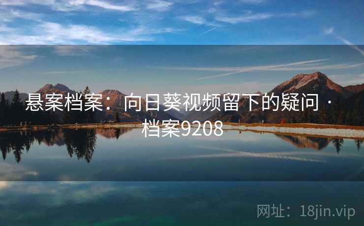 悬案档案：向日葵视频留下的疑问 · 档案9208