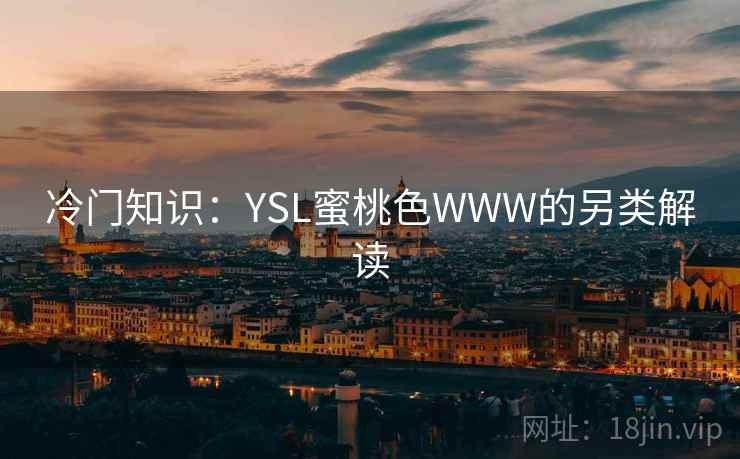 冷门知识：YSL蜜桃色WWW的另类解读